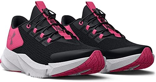 Under Armour Girls Grade School Scramjet 5 Running Shoe, (003) Black/Pink Punk/Metallic Silver, 6 Big Kid | Image 3