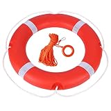 28 inch Life Ring Boat Safety Throw Ring with Water Floating Lifesaving Rope 98.4FT Set, 2.5 KG Inte