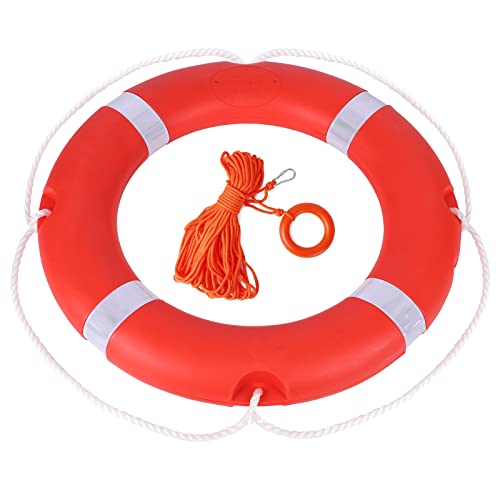 28 Inch Life Ring Boat Safety Throw Ring With Water Floating Lifesaving Rope 98.4Ft Set, 2.5 Kg International Standard Throw Ring, Professional Throwing Ring Rope Rescue Lifeguard Lifesaving #TOP13