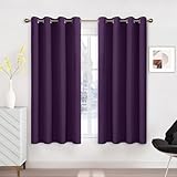 rideaux occultants étoiles violet Matière Premium & Fonctionnalités : Tissu haut de gamme certifié OEKO-TEX (260 g/m²) - lourd, doux et durable, beau tombé, froisse peu. Bloque 85% à 99% de la lumière. Offre une isolation thermique efficace (économies d'énergie), réduit les bruits et protège meubles/sols des UV. Les deux faces sont de couleur Violet Foncé