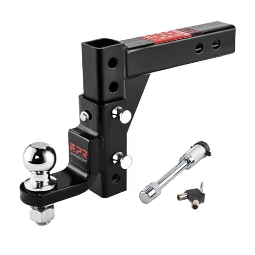 OPENROAD Adjustable Trailer Hitch Ball Mount Fits 2-Inch Receiver, 2" Tow Balls 7500lbs, 9-1/2" Drop/ 8-1/4" Rise Drop Hitch, Tow Hitch for Heavy Duty Truck with Stainless Steel Pins and Lock