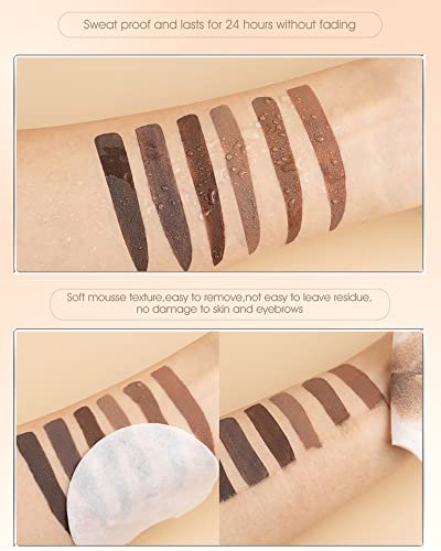 Waterproof Tinted Brow Gel- Long Lasting Smudge-Proof Liquid Eyebrow Makeup, Eyebrow Mascara Tinted Brow Gel, Semi-Permanent Brow Gel, Volumizing Enhance Brow Mascara, With Brow Razor Brush- 02 Auburn #TOP7