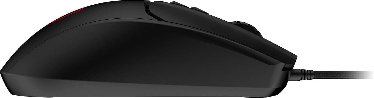 MSI Forge GM100 Optical Gaming Mouse, bottom view showing optical sensor