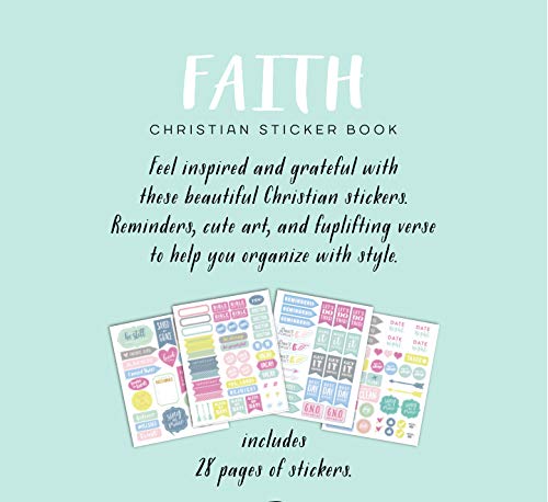 Eccolo Faith Sticker Book. 28 Pages of Inspirational and Bible Themed Stickers