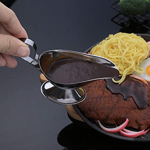 Saucière en inox chaud et froid avec bec verseur profilé - 5