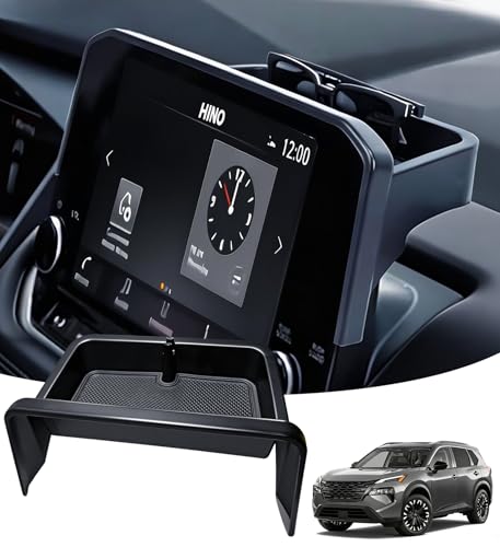 Katorn Dashboard Storage Tray Dash Organizer for Nissan Rogue 2026 2025 2024 2023 2022 2021(Fits for 8-Inch Screen) Interior Accessories Center Console Behind Screen Storage Box for 2021-2026 Rogue