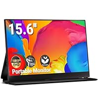 Ingnok Portable Monitor, 15.6inch FHD 1080P Travel Monitor, Ultra-Thin, USB-C Plug&Play, Built-in Speakers, Portable Screen for Laptop, Mac, Switch/PS5, Travel&Office Assistant
