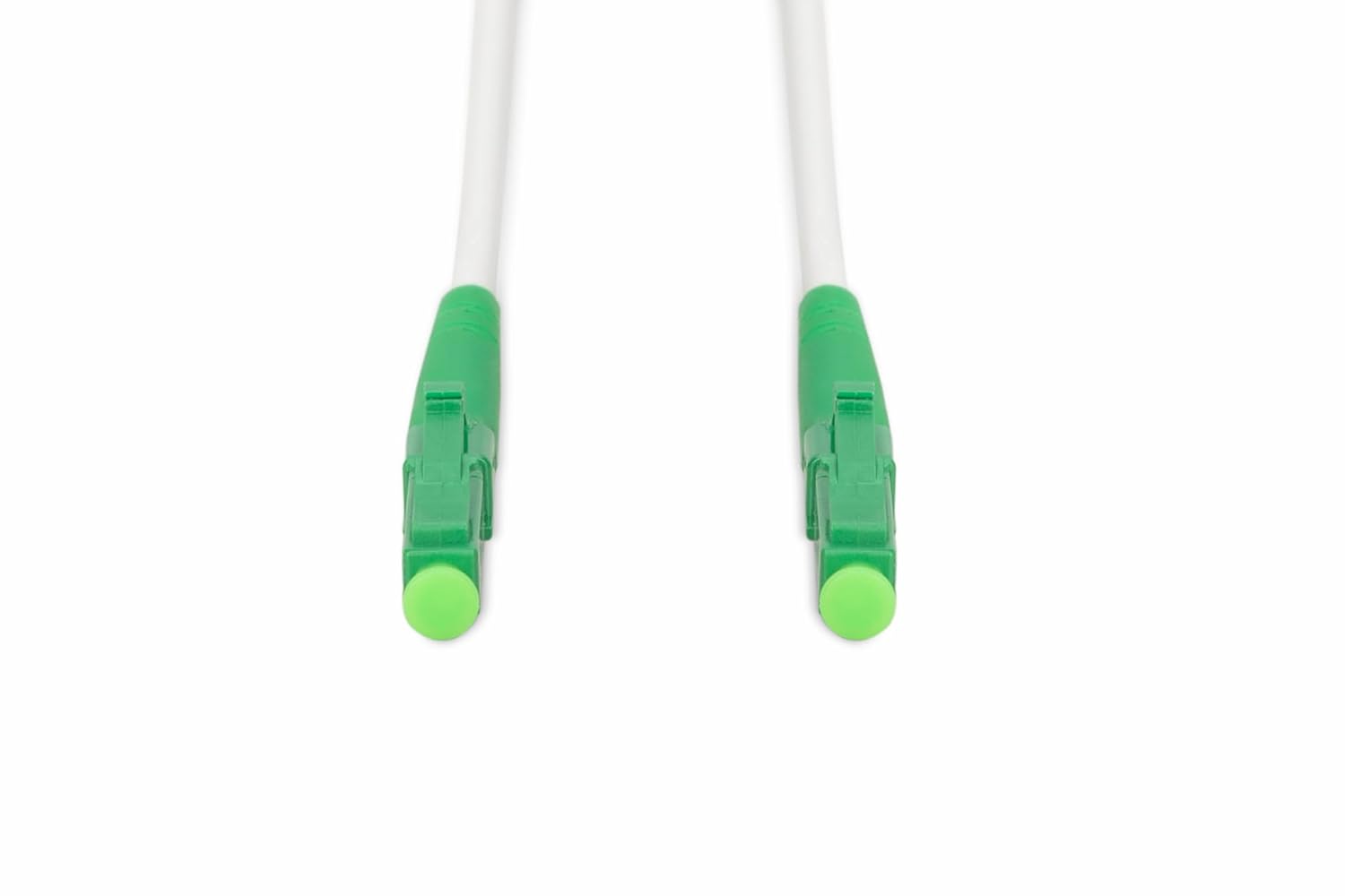 DIGITUS Fibre optic cable OS2 – 20 m – LC/APC to LC/APC – Armoured – Simplex FO cable – SM single-mode fibre optic LAN cable – Fibre type: 9/125 µ – LSZH – White/green