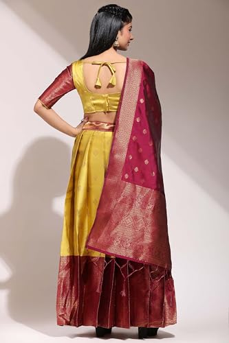 Image of Traditional South Indian pattu Lehenga Choli for Women