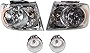 Evan Fischer Headlight Set of 4 Compatible with 2007-2009 Dodge Durango - CH2519121, CH2518121, CH2592135