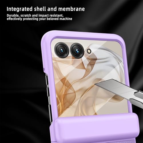 Image of BOUNCEBACK Back Case Cover for Motorola Razr 50 Ultra| Shockproof | Kickstand | Faux Leather | Hinge Cover - (Red)