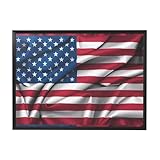 Décoration polyvalente drapeau américain : idéal pour les salons, les chambres, les bureaux et les maisons de vacances. La disposition horizontale est particulièrement adaptée pour les salles de bains ou les couloirs sur le thème de la plage, ajoutant une touche de style à votre espace.