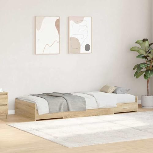 Rantry Armazón de Cama con Almacenamiento Moderno y Funcional - Diseño Elegante, Construcción Duradera de Madera, Espacios Pequeños Modelo LWZJQ-3335231ES