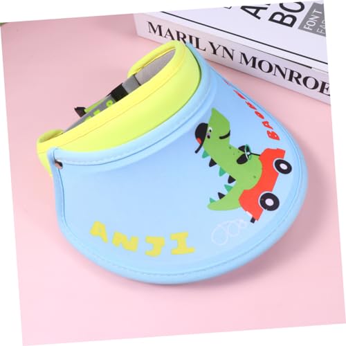 FRCOLOR Kid Protective Spray Proof Visor Hat for Boys and Girls Double Layered Design Lightweight UV Protection for Outdoor Activities Blue3