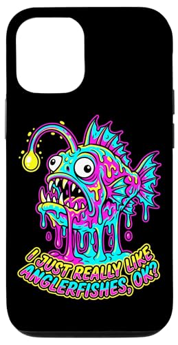 �h���b�s���O�X���C�� 90�N�� �A���R�E I Really Like Anglerfishes Ok �X�}�z�P�[�X iPhone 12/12 Pro �p