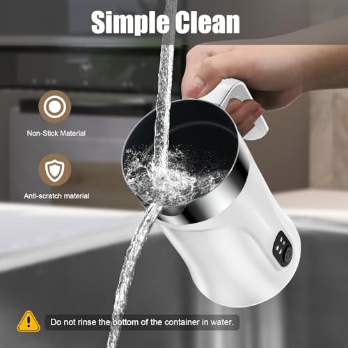 Image of Milk Frother, 4 in 1 Milk Frother, Steamer and Steamer, 10oz /300ml, Automatic Hot and Cold Foam Machine and Milk Warmer, Electric Milk Frother for Coffee