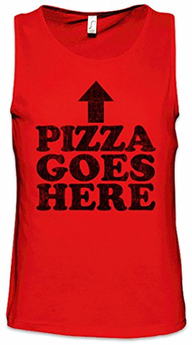 Camiseta sin mangas para hombre con diseño de pizza Urban Backwoods en color negro