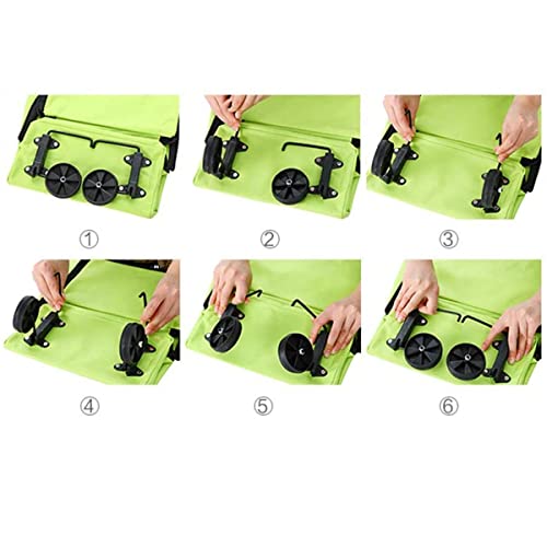 LUFISH Einkaufstrolley Klappbar, Tragbare Zusammenklappbare Tasche Für Kleinigkeiten Auf Rädern,Zusammenklappbarer… – Bild 8