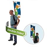 Vispronet Walking Backpack Display, Rectangle Feather Flag Hardware – Human Billboard Backpack Display, Fits Rectangular Flags of 1.5ft x 2.2-3.0ft (Flag Not Included)