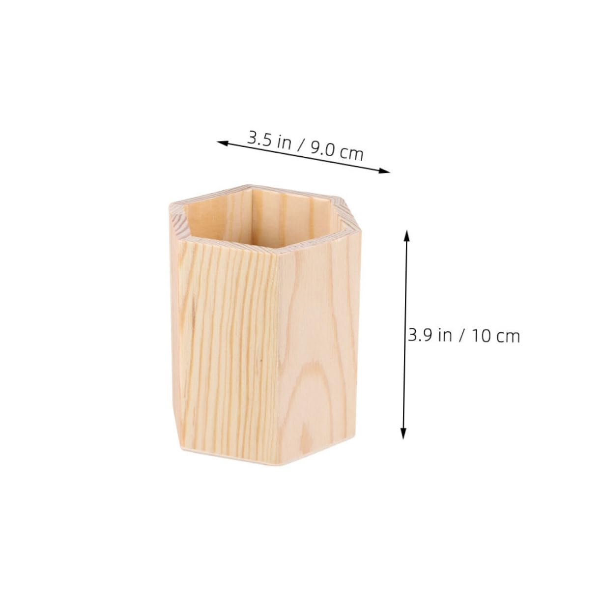 Alipis 4 pezzi Portapenne da Scrivania Contenitori Esagonali Pino Non Verniciati per Cancelleria e Make Up Organizer Decorativo e Personalizzabile per Ufficio e Casa
