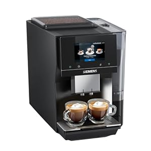 SIEMENS EQ700 iAroma Fully Automatic Coffee Machine, 5-Inch Full-Touch Display, Home Connect App, Cold Brew & Slow Brew Settings, Black, TP723G09