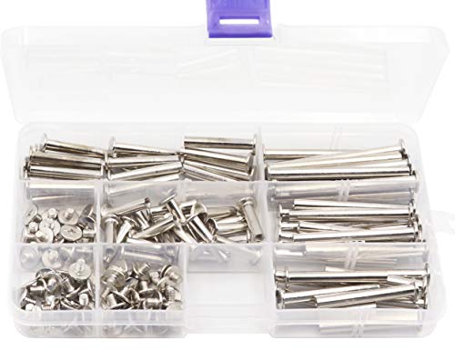 LBY 140 pçs Phillips Chicago parafusos de encadernação parafusos, M5 x 20/30/40/50/60 mm parafusos d