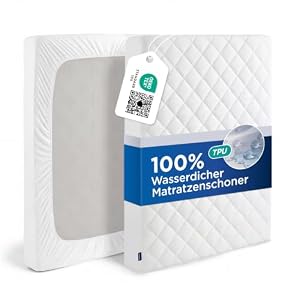 BEDSURE Matratzenschoner 160x200 Wasserdicht - Matratzenbezug Nässeschutz Öko-Tex 100, Matratzenauflage für Allergiker 60°C Waschbar Unfallschutz rutschfest Weich Matratzenschutz,Weiß
