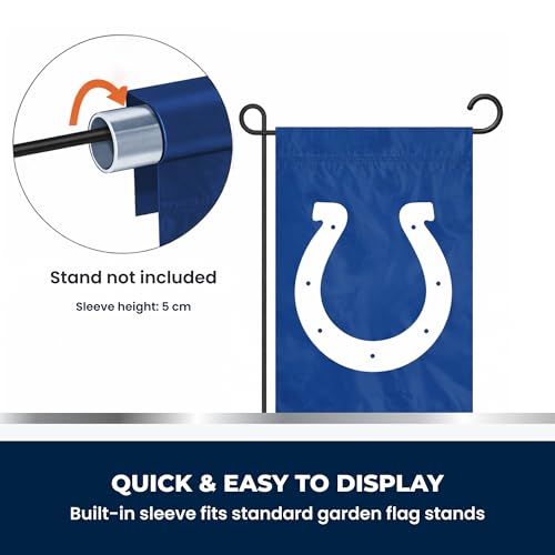Drapeau de jardin Indianapolis Colts NFL support de supporter bleu
