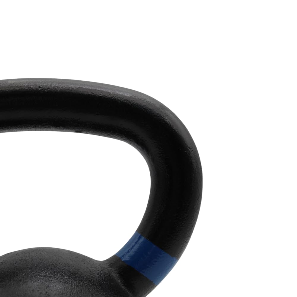 RUSTER Kettlebell Cast Iron 4-32kg Pesa Rusa Hierro Fundido con Revestimiento en Polvo - Pesa para Entrenamiento de Fuerza, Resistencia y Equilibrio - Codificación por anillo colores