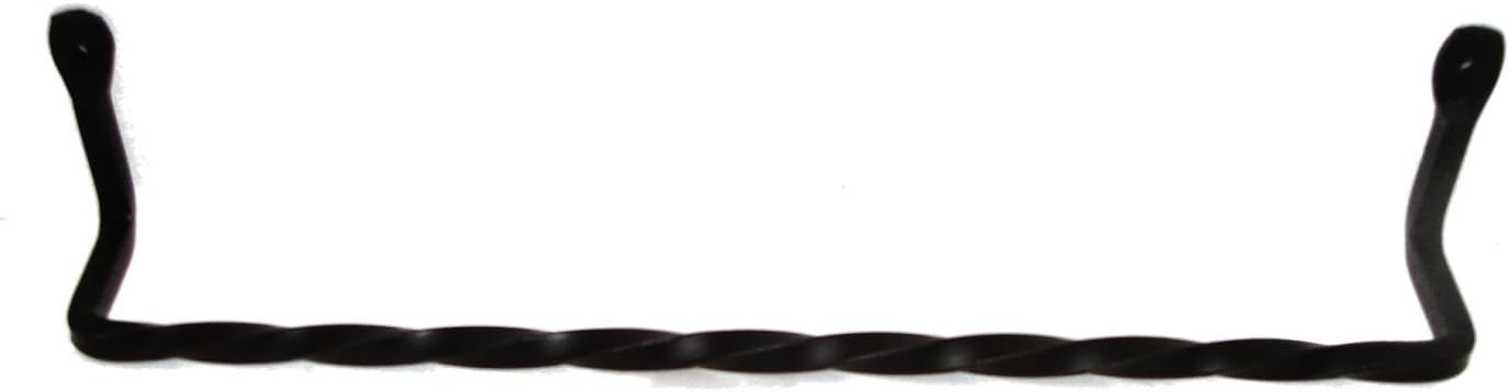 Wrought Iron Towel Bar - 17 Inch -Twisted Hand Made