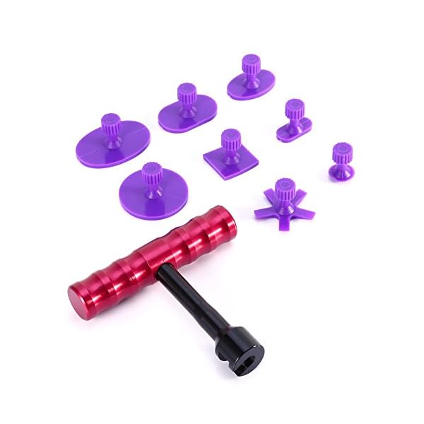 T Puller Zuig, Acouto Car Auto T-Bar Lichaam Verveloos Uitdeuken Verwijderingsgereedschap Lifter Puller 8x Lijm Tab