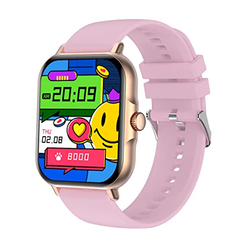 GOGORUN Smartwatch Damen mit Telefonfunktion-1.83" Touchscreen Uhren Fitness Tracker mit Whatsapp Funktion,Fitnessuhr Sportuhr Schrittzähler iOS Android,Geburtstag Weihnachten Geschenk,ROSA