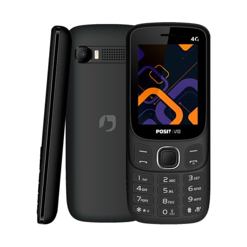 Celular Positivo P41 4G, Tela 2.4", 32MB RAM, Dual SIM, Rádio FM, Bateria 1000mAh - Preto