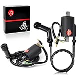 Ignition Coil & Cap 2Pcs compatible with HONDA CB350 CL350 CB450 CL450 SL350