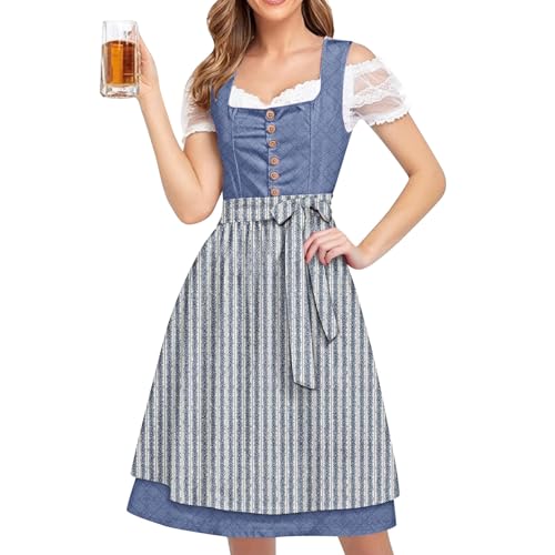 Robe Dirndl midi pour femme avec son chemisier élégant rétro