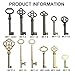 Skeleton Key Set,Universal Skeleton Replacement Keys, Vintage Keys Kit for Antique Dresser, Chinese Cabinet, Antique Furniture and Old Style Cabinets or Doors (12 pcs)