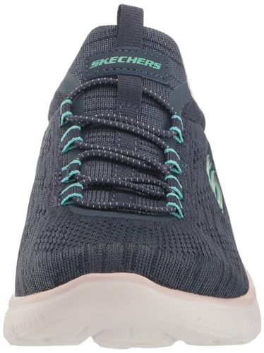 Skechers Sport Women's Women's Summits Fun Flare Sneaker, NVMT=Navy Multi, 6.52