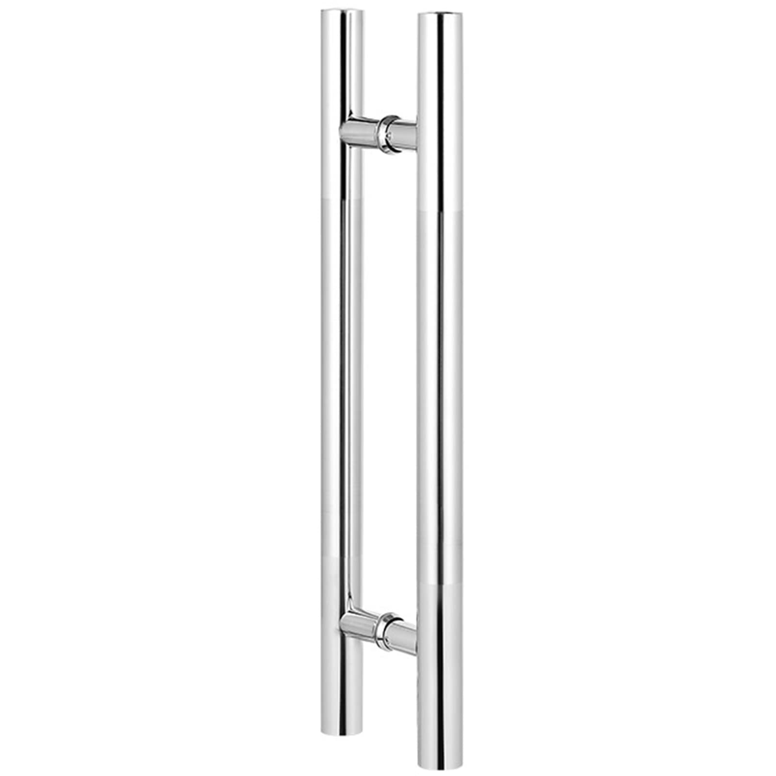 Poignée porte grange inox 80 cm antirouille avec fixation pour extérieur