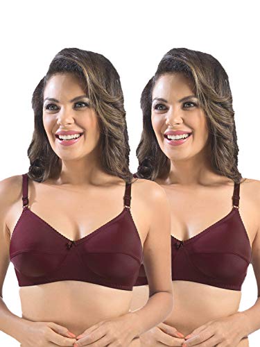 Image of SONARI Womens Cotton Everyday Bra | Non Padded, Wire Free, Comfortable Bra with Seamed Cups | Medium Coverage, Hook and Eye Closure for Everyday Wear | Adjustable Strap for a Customized Fit - Loreal