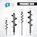 Threlaco Set of 4 Auger Drill Bit for Planting (16x 3.5, 12x3, 15x2, 9x1.6) Garden Ground Earth Spiral Drill Bit for 3/8