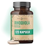 Rhodiola Rosea Kapseln – 123 Kapseln – 6000 mg aus 10:1 Extrakt Rosenwurz pro Kapsel – hochdosiert – Vegan – ohne Zusätze, Rosenwurz-Kapseln hochdosiert