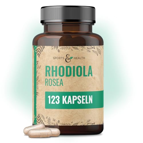 Rhodiola Rosea Kapseln – 123 Kapseln – 6000 mg aus 10:1 Extrakt Rosenwurz pro Kapsel – hochdosiert – Vegan – ohne Zusätze, Rosenwurz-Kapseln hochdosiert