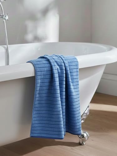 Image of NAUTICA Quick Dry Towel -1pc Bath Towel (ridgeport) | 500 GSM l 30 x 60 inch | Quick Dry Large Pool & Travel Towel | NAVYBLUE