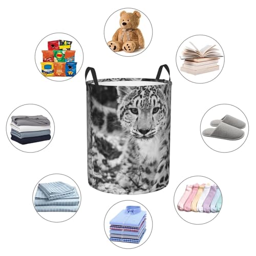 Grand panier à linge pliable léopard imperméable autonome pour dortoir - 3