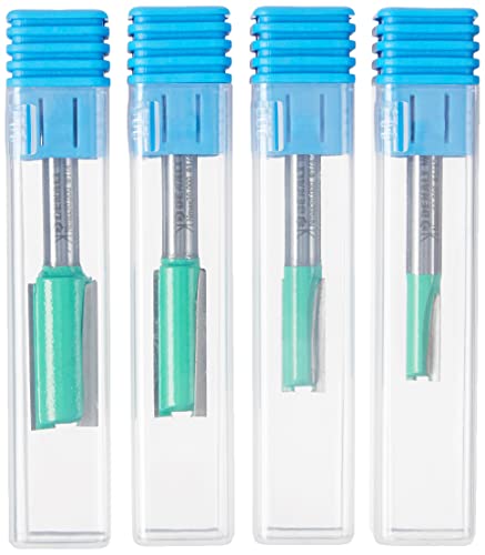 Amazon Brand - Denali 4-Piece 1/4" Straight Cut Router Bit Set - Thumbnail 2