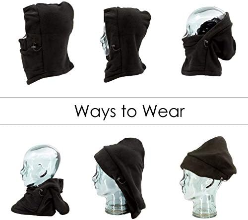TRIXES Thermal Balaclava Ski Mask Fleece Hood Mask Head & Neck Warmer Mens & Womens Ski Mask - Balaclavas for Men & Women - Ski Mask Balaclava - Neck Warmer