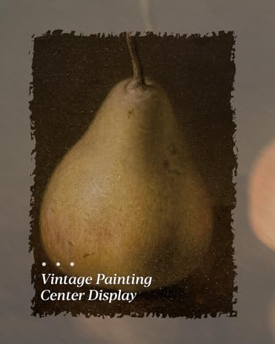 Image of HUARCEY Gold Framed Vintage Wall Art for Living Room, Pear Fruits Painting Prints Shelf Decor for Kitchen, Aesthetic Bedroom Wall Art Decor, Christmas Gift for Friends or Family (Two Pears 12 inchx16 inch)