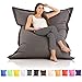 Oryginalny LAZY BAG Indoor & Outdoor Beanbag XXL 400L Giant Beanbag Seat Cushion Armchair for Kids & Adults 180x140cm (Nylon, Ciemnoszary)
