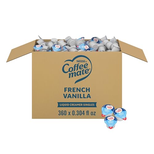 Nestle Coffee mate Coffee Creamer, French Vanilla, Liquid Creamer Singles, Non Dairy, No...