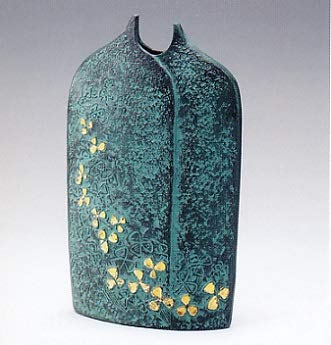 Amazon.co.jp: 花器 花瓶 花 大 村田宏作 銅製 桐箱入り (高岡銅器